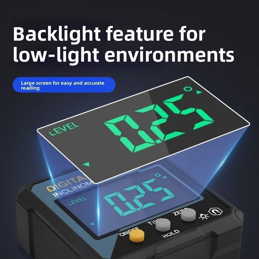 Waterproof Slope Meter Single-sided Magnetic Angle Finder Digital Inclinometer  Level Gauge Tool