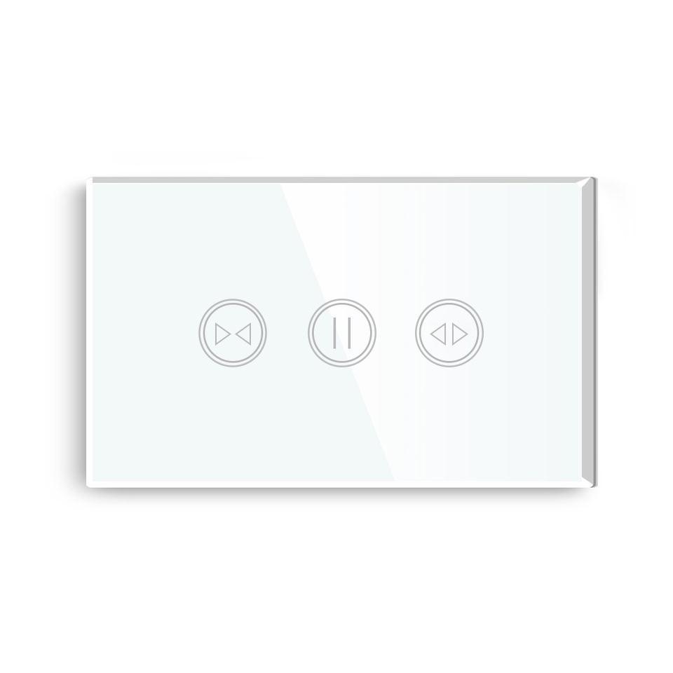 

US Graffiti WiFi Curtain Switch with Voice Control for Alexa: Tempered Glass Wall Panel