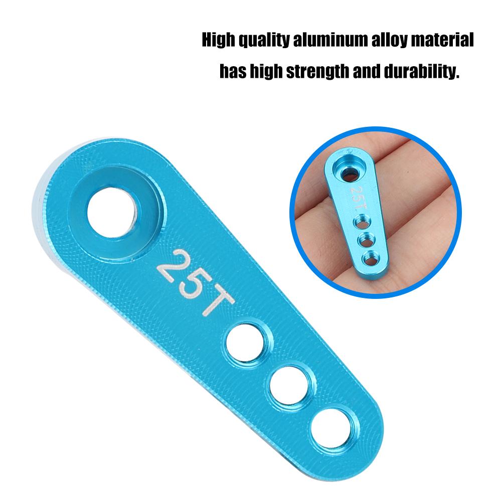 Aluminum Alloy RC Steering Servo Half Arm Horn 28.5mm 25T for   1Celsius10 Truck (Blue)