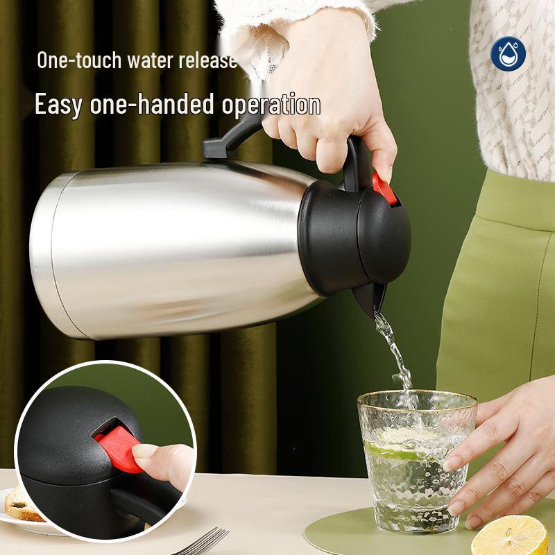 Chickpea Stainless Steel European Style Coffee Pot - Multi-Functional Insulated Thermal Kettle for Hot & Cold Storage.
