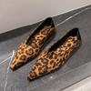 Leopard Print Retro Pointed Single Shoes Women's Shoes Spring and Autumn 2025 New Summer Temperament Versatile Flat-bottomed Commuting Ladyshoes