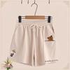2024 Junior High Girls' Cute Bear T-Shirt & Shorts Set - Japanese Style