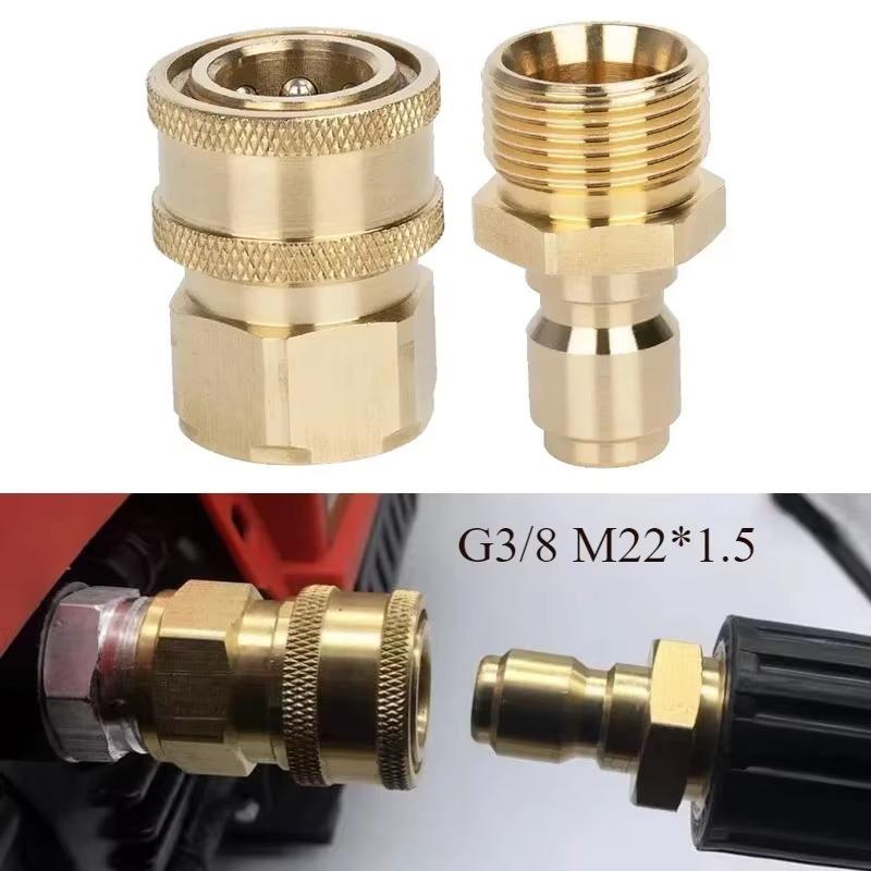 Premium Copper Fitting for High Pressure Water Jet Machine 22mm*15mm Leakproof Connector for Home Car Washing Garden Watering