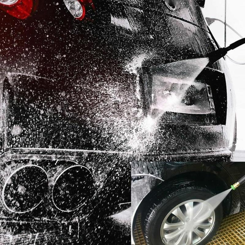 A Set for Car Washing and Garden Cleaning Tools 5 Nozzles and M22 High Pressure Car Washer Gun with Coupler