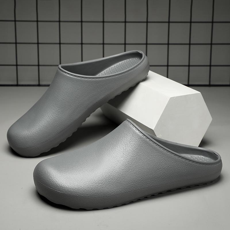 Fashion Summer Man Flip Flops 2024 New Solid Sandals Men Fashion Outside Thick Massage Non-slip Sole Bathroom Casual Beach Home Slipper