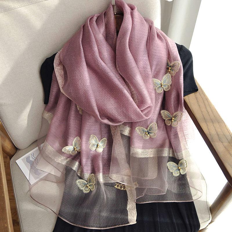 

Роскошный брендовый женский шарф, модные шелковые шарфы с принтом, летние шали и накидки, мягкая женская бандана из пашмины, платок, хиджаб