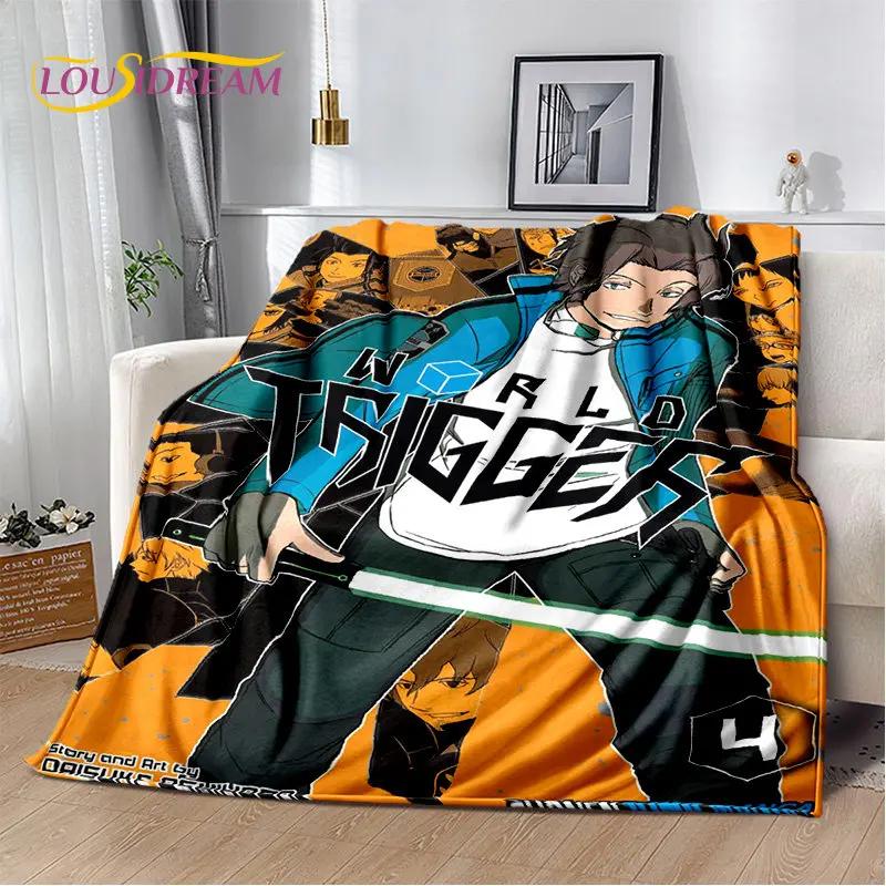 World Trigger Anime Kreskówka Miękki Pluszowy Koc, Koc Flanelowy Koc Narzuta na Salon Sypialnię Łóżko Sofa Piknik Cove Dzieci