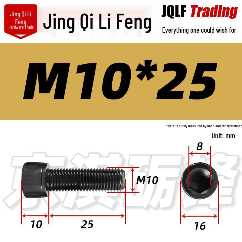 M6-M24 High-Strength Black Hex Socket Reverse Thread Cap Screw