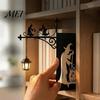 Functional Bookend with Night Light Decorative Bookshelf Light, Vintage Library Lantern, Reading Lights for Bookworms, LED Book Lamp Study Nook