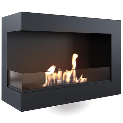 Wall Mounted Bioethanol Fireplace 700 TÜV Left-sided with Glazing