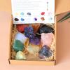 For Natural Crystal Raw Stone Yoga Stone Set Amethyst Citrine Rose Quartz Healing Chakra Geometric Shape Crystal Stone