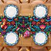 Mexican Day of The Dead Linen Table Runner Party Table Decor Reusable Kitchen Dining Table Runner Dia De Los Muertos Home Decor