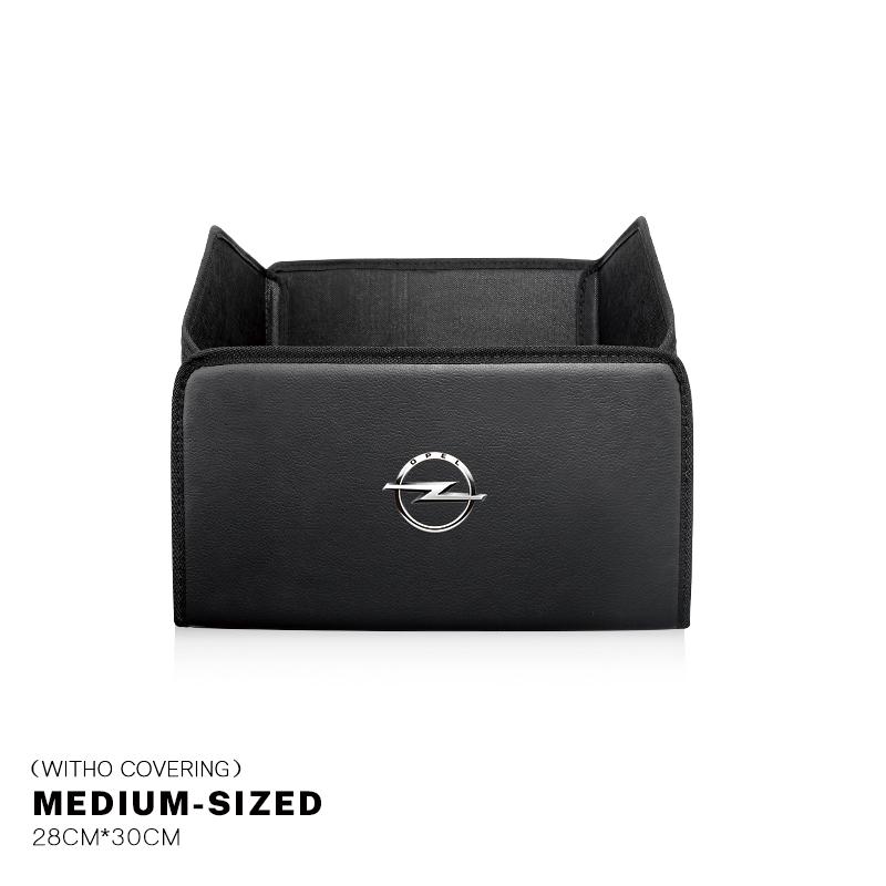 Portable Leather Car Trunk Organizer Box Storage Bin For Opel Astra Grandland Corsa Mokka Frontera Insignia Zafira Vivaro Karl