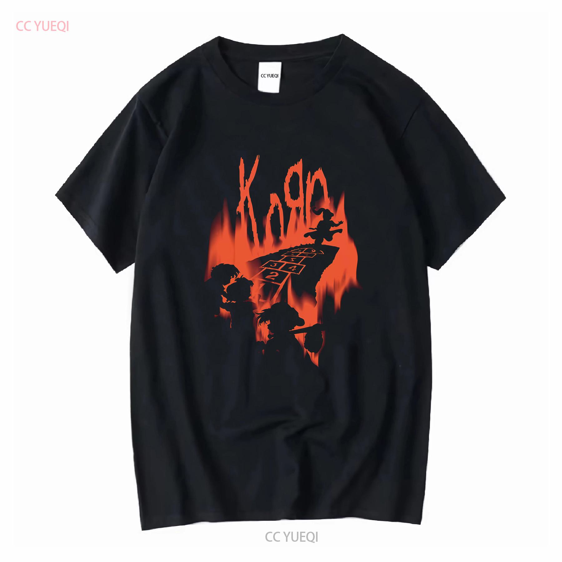 

Korn Hopscotch Flame Black T Shirt NEW OFFICIAL vintage Washed graphic homme Top For Everyday Wear streetwear Stylish 4XL