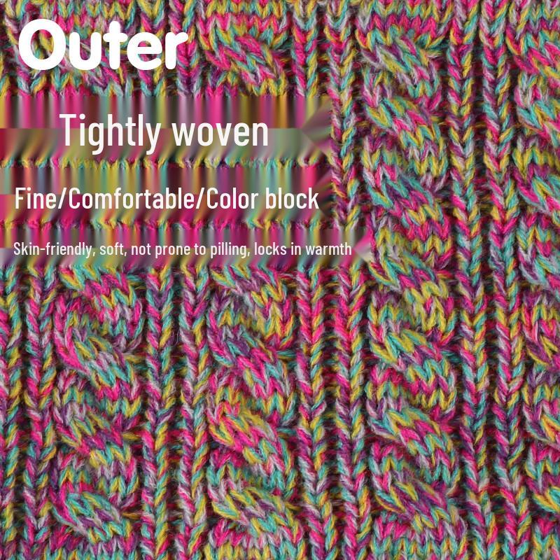 Kinder Winter Strickset mit Plüschfutter 3-teilig