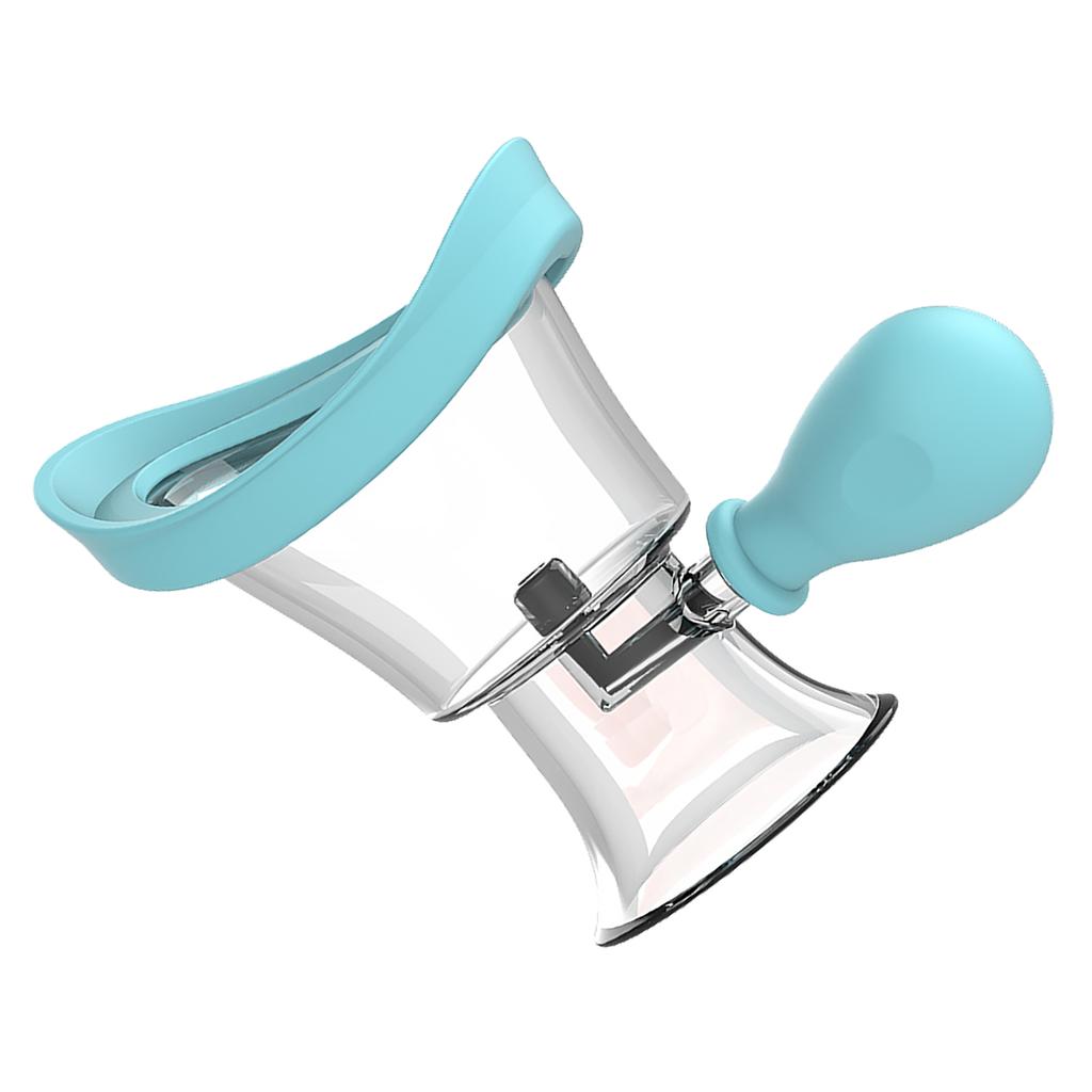 Taza para Lavado de Ojos Silicona Enjuague Limpiador Ergonómico Manual Presión de Aire Apriete Herramienta de Limpieza Azul