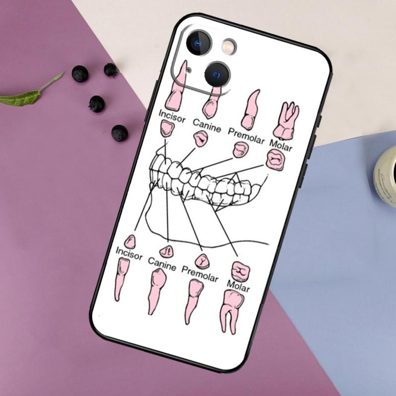 Dentist Dental Tooth Nurse Case For iPhone 16 15 14 13 12 11 Pro Max Plus X XS Max XR 7 8 Cover Accessories