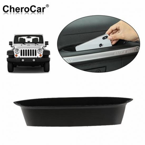 

Front Door Side Storage Box Armrest Phone Container For Jeep Wrangler JK JKU 11+