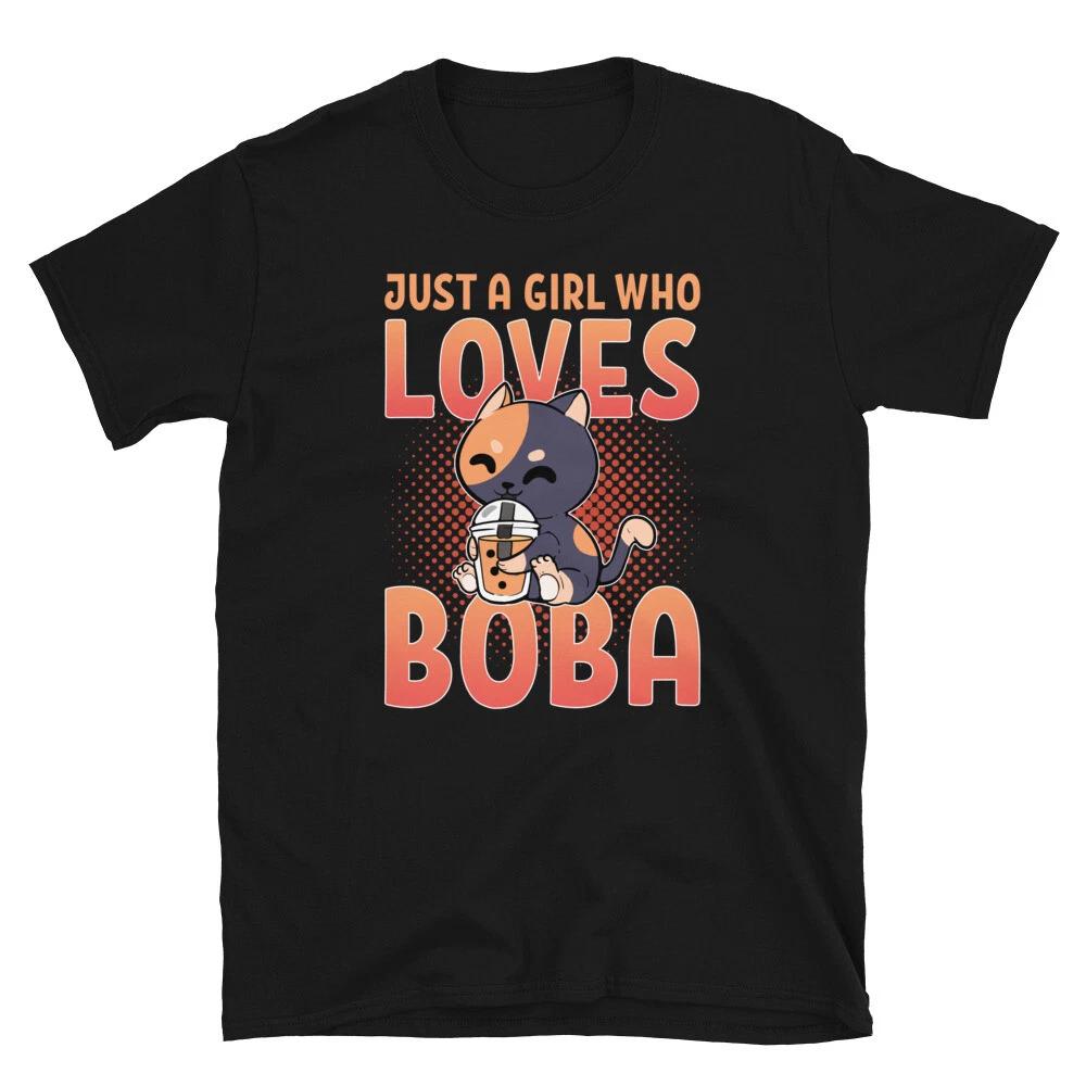 Just a Girl Who Loves Boba Tea Gift Kawaii T-shirt 3XL