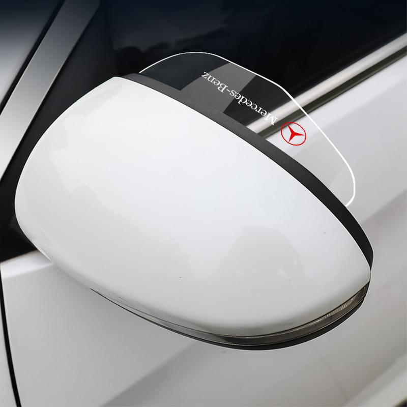 Car Sticker 2PCS Car Rearview Mirror Rain Eyebrow Transparent Sun Visor Shade Cover For Mercedes benz GLK GLA w204 W251 W463 A