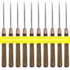 Wooden Handle Leather Awl Tool Sharp Punch Needle for Stitching Shoe Repair Belt Making Professional Leatherworking Hole Puncher