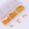 200Pieces Small Screw Eye Pin  Hook Eye Screw Hook Eyelets Screw 3 Different Size for Jewelry Making Pendant Beads
