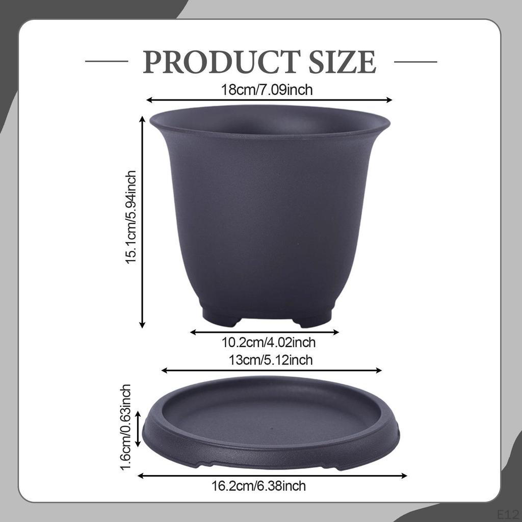 Bonsai Pot Flower Planter Training Bowl with Drainage System And Moisture Storage Made of PP for