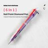 6-in-1 Magic Pen Nail Art Multi-tip Nail Dotting Tool Gel Polish Painting Pen for Salon Home DIY Manicure Designs