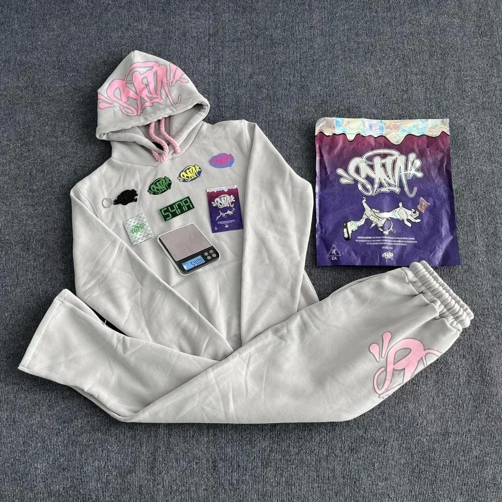 Women Jogging Men's Cotton Hoodie Jacket and Trousers Streetwear Coat Young Fashion Hooded Tops Pants