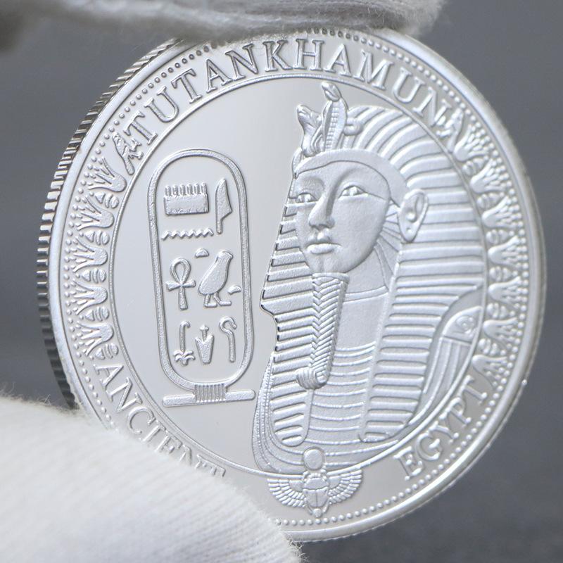 Egyptian Pharaoh Commemorative Coins, Sphinx, Commemorative Coins, Pyramid Culture Commemorative Coins, Gold Plated, Commemorative Medals