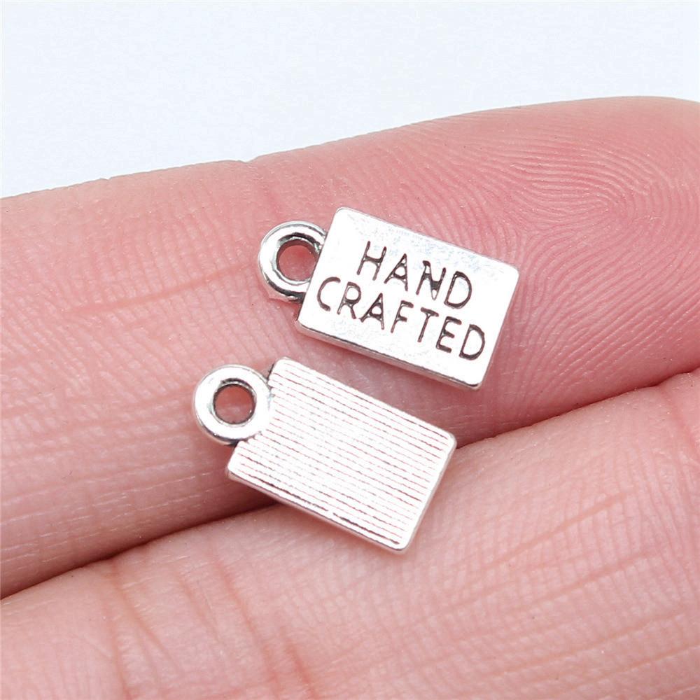 Charms Rectangle Tags Badges Friendship Pendants Minimalist Jewelry Components QC104