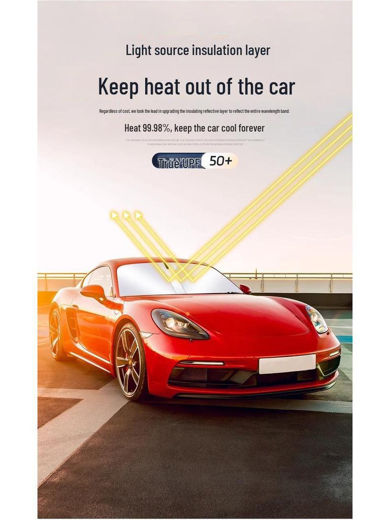 Double-Layer Car Windshield Sunshade and Heat Insulation Visor