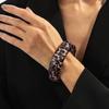 Unregelmäßiges Unregelmäßiges Breites Armband Leopardenmuster Retro Handring Temperament Acryl Armreif Geschenk
