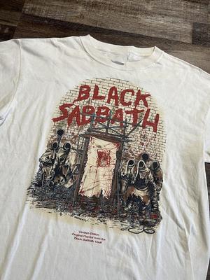 Vtg Black Sabbbath Band Weißes Baumwollshirt Unisex S Bis 5Xl El523