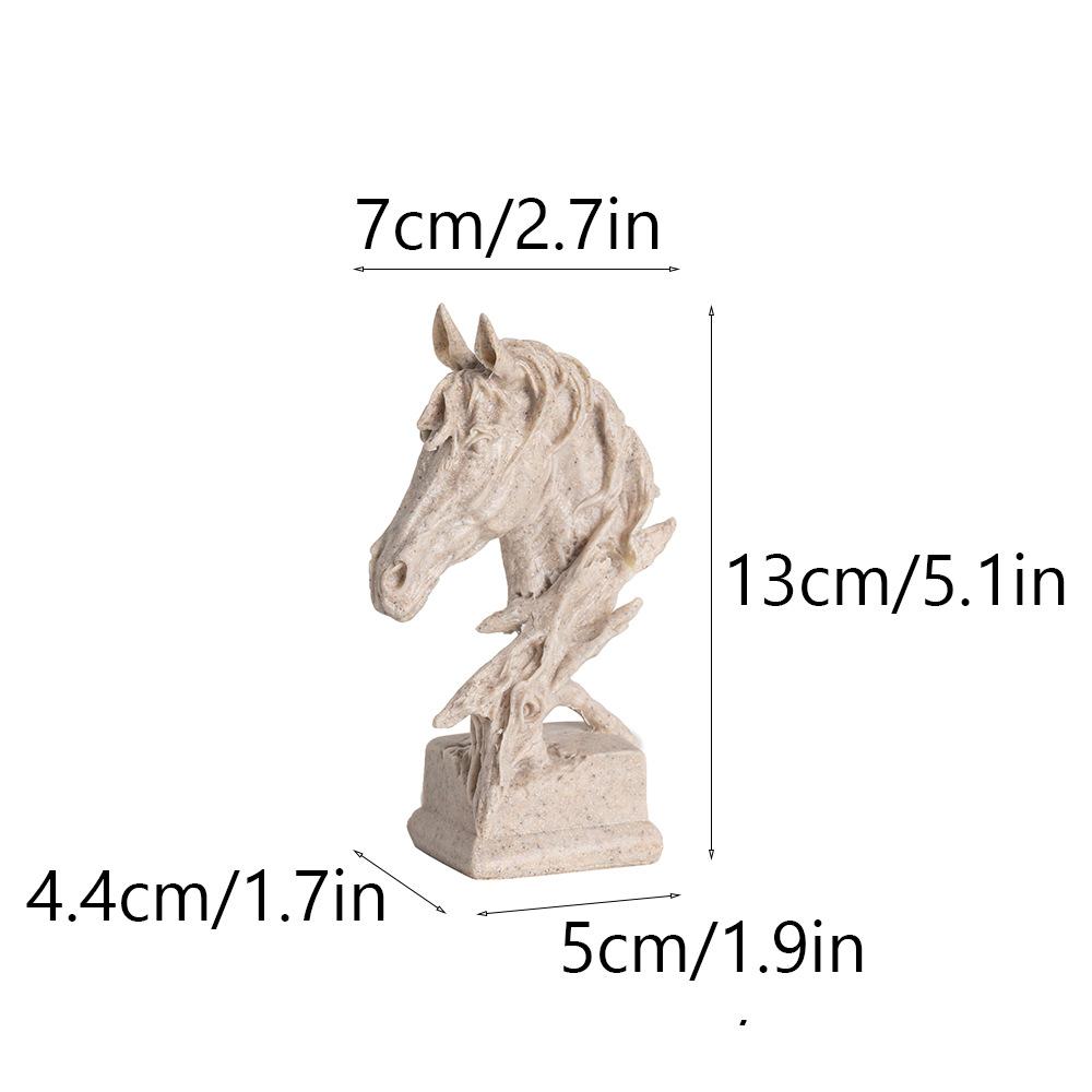 USA Unique Horse Head Ornaments Home Tabletop Accessories Living Room Top Bar Entrance Resin Decoration Crafts Durable