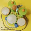 Wear Resistant Kids Drum Set Light Up Musical Montessori Toys Jazz Drum Set Toys  Early Educational
