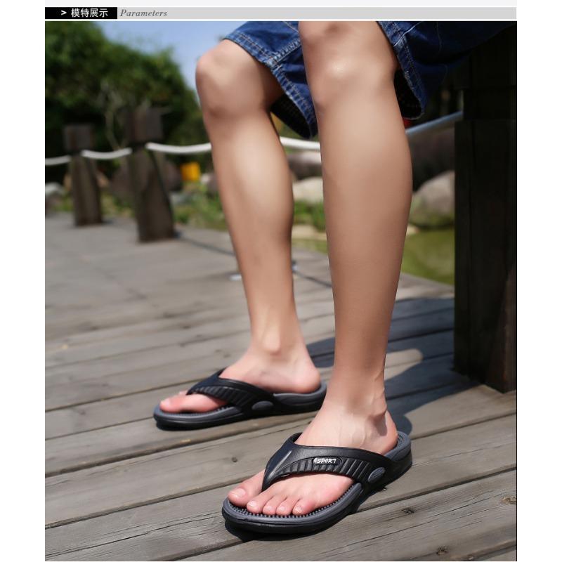 Men's Massage Flip Flops Non-Slip Sporty Thong Sandals for Beach & Casual Wear