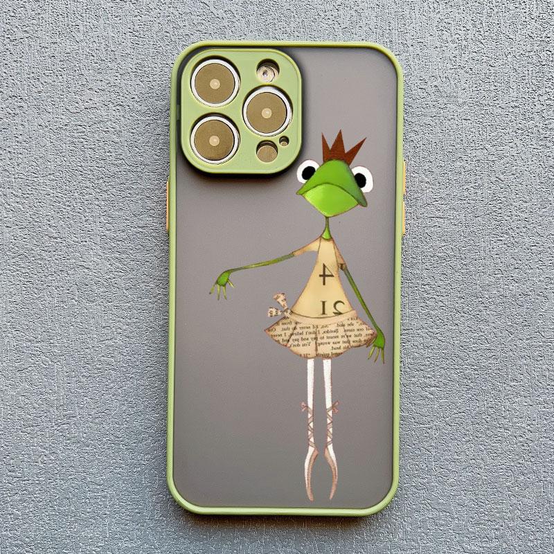 Dancing Big Mouth Frog Fun Phone Case For iPhone 13 12 11 Pro Max Mini 15 14 16 Pro Max X XR XS 7 8 Plus Cartoon Cute Phone Case