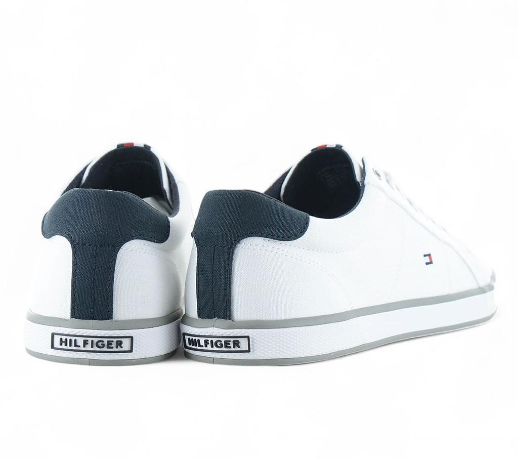 Tommy Hilfiger נעלי סניקרס גברים קנבס לבן FM0FM00596-100 מקורי