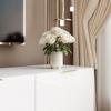ANGEL TV Stand - with LED - 200x40x49 Cm - 4 Doors with Handles - Glossy White