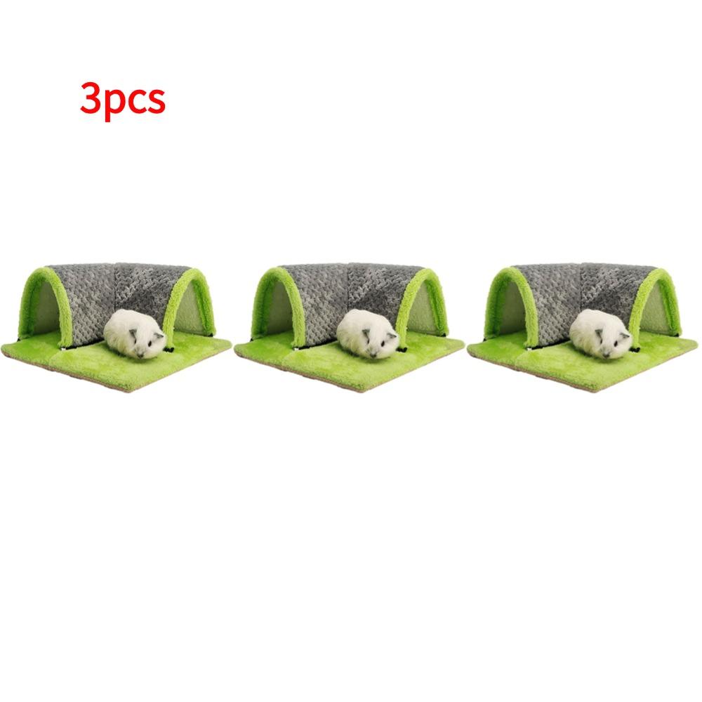 Warm Guinea Pig Hideout Tunnel Bed Soft Removable Guinea Pig Tunnels And Tubes for Cage Cat Kitten Guinea Pig Hides Fleece House