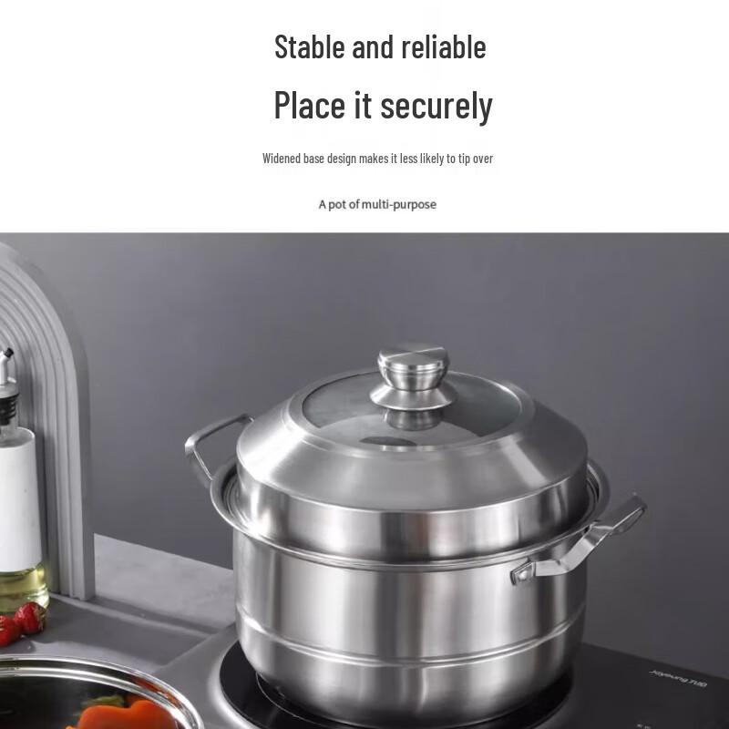 Sulet 304 Stainless Steel Four-Layer Steamer Pot
