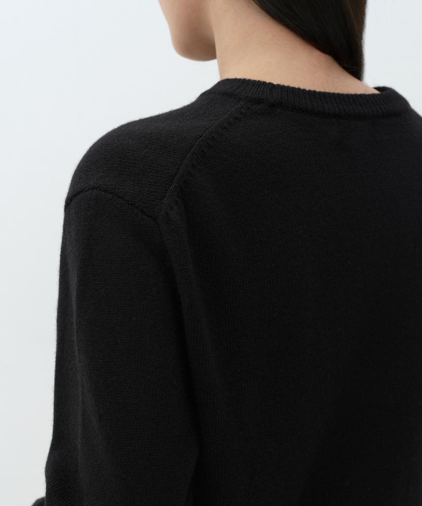 MUSINSA STANDARD WOMAN [Victoria Wool] Women'S Crew Neck Knit [Black]