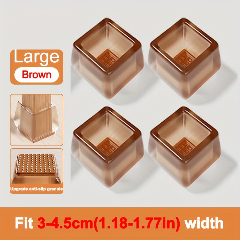 Upgrade Thick Super Wearproof Anti-Slip Granule Chair Leg Caps - Fit 0.79-1.18inch To 1.57-1.97inch Diameters and Widths - Plastic -Silent and Durable