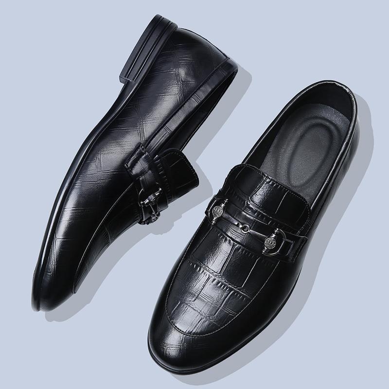 High Quality Men's Genuine Leather Korean Pointed Formal Leather Shoes Fashionable New Men's Comfortable and Non Slip Loafers