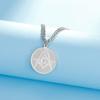 LIKGREAT Masonic Sign Medal Pendant Necklace for Women Men Stainless Steel Freemason Symbolism Religious Vintage Jewelry Gifts