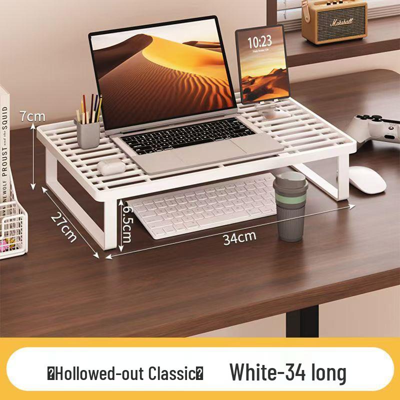 Laptop Cooling Stand with Riser Shelf for Monitor and Desktop