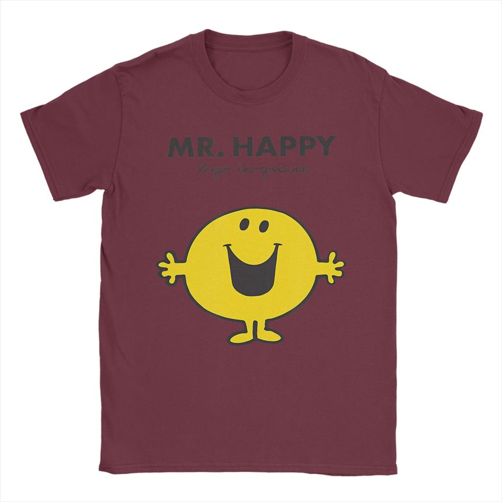 Mr Men Little Miss Mr. Glückliche Niedliche Lustige Glückliche T-Shirts Einzigartige Reine Baumwolle T-Shirts Rundhals Kurzarm T-Shirts 4XL 5XL Kleidung