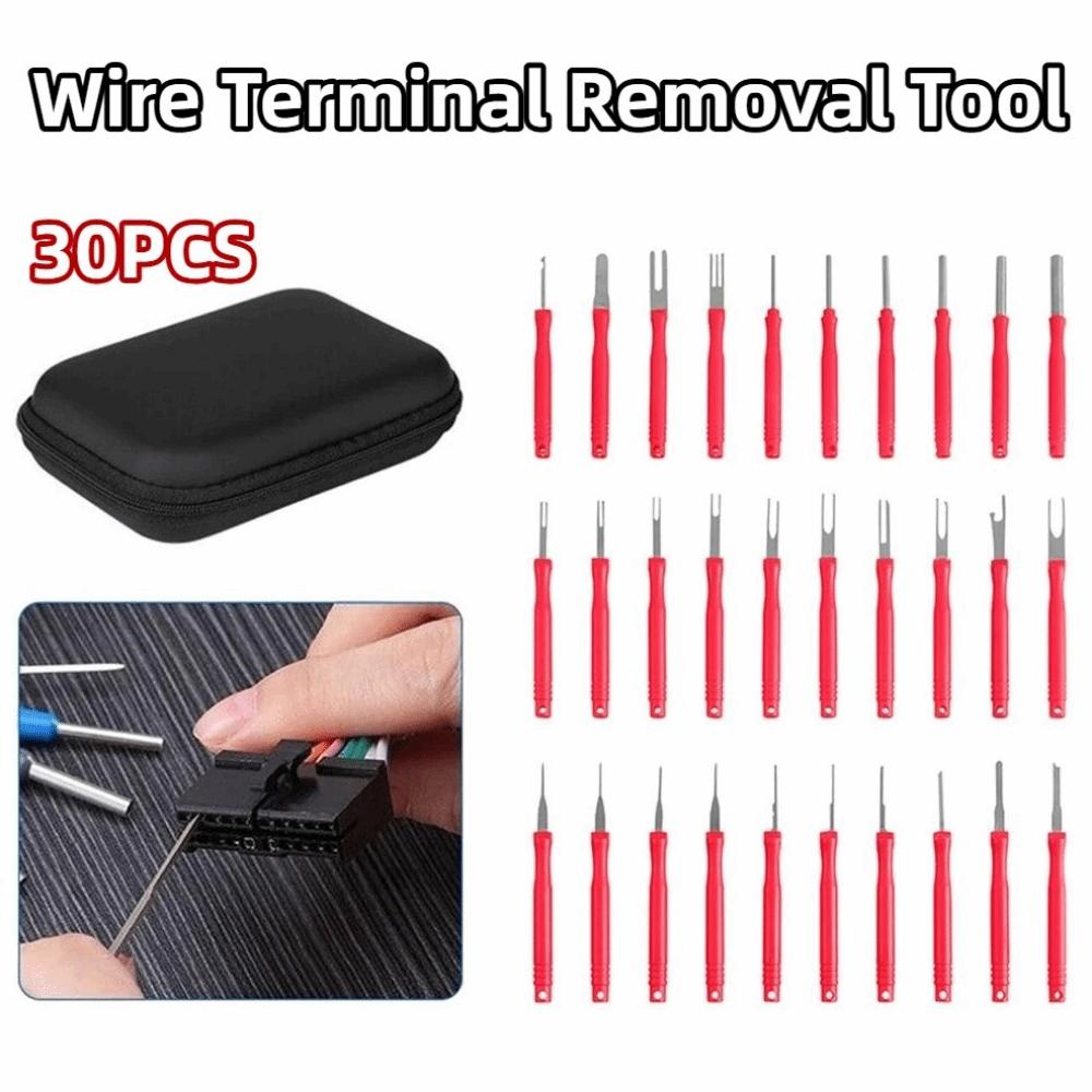 30Pcs/set Portable Wire Terminal Removal Tool Terminal Extractor Tool Set  Wire Terminal Service