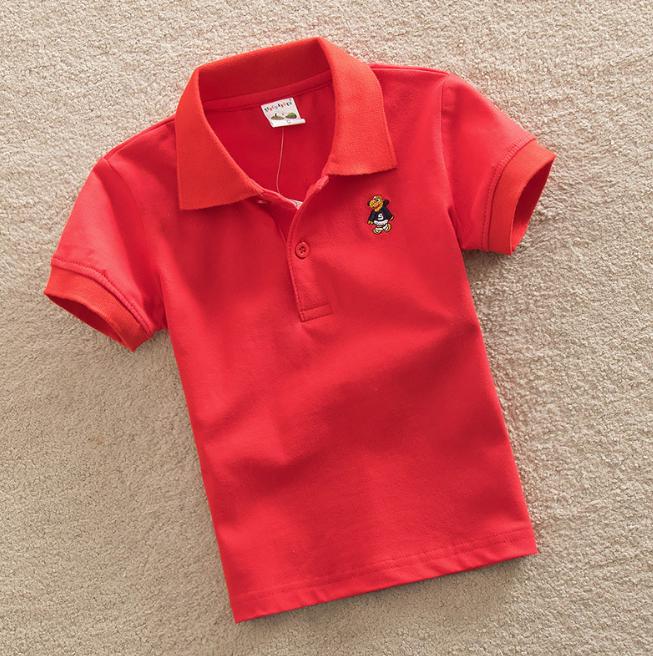 Dziecięcy Krótki Rękaw Lato Odzież Dziecięca Średnia Duża Dziecięca Koszulka Bawełniana Paski Koszulka Polo